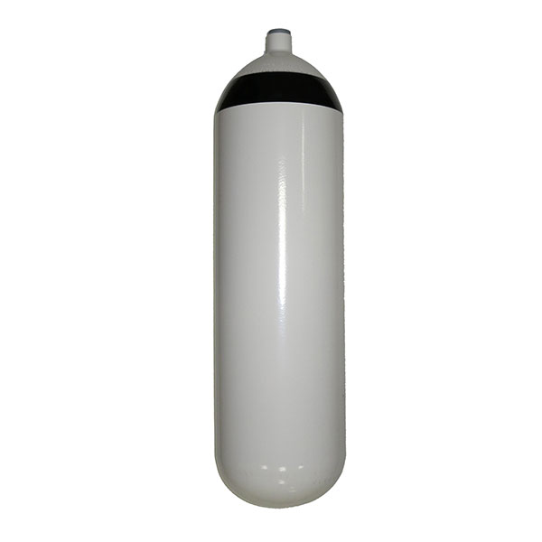 Баллон для дайвинга 12 л стальной, d=204 мм, без вентиля, Eurocylinder (белый)